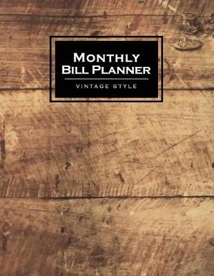 Book cover for Monthly Bill Planner Vintage Style