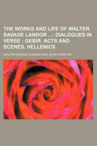 Cover of The Works and Life of Walter Savage Landor