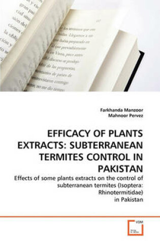 Cover of Efficacy of Plants Extracts