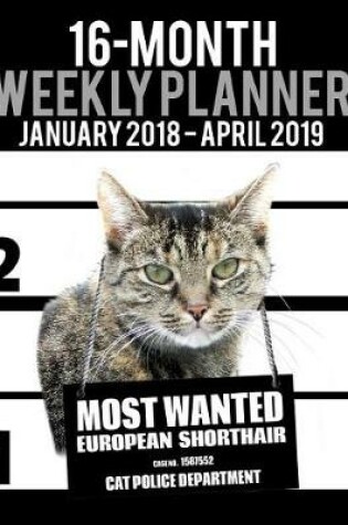 Cover of 2018-2019 Weekly Planner - Most Wanted European Shorthair