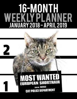 Cover of 2018-2019 Weekly Planner - Most Wanted European Shorthair