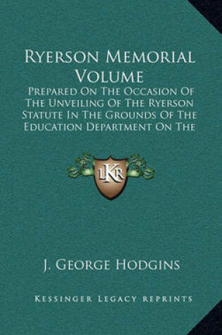 Cover of Ryerson Memorial Volume