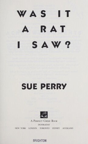 Book cover for Was It a Rat I Saw