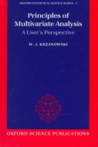 Cover of Principles of Multivariate Analysis