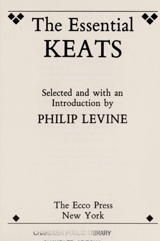 Cover of The Essential Keats