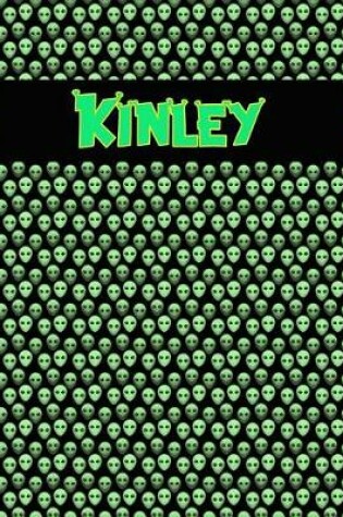 Cover of 120 Page Handwriting Practice Book with Green Alien Cover Kinley