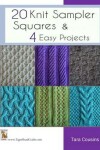 Book cover for 20 Knit Sampler Squares & 4 Easy Projects