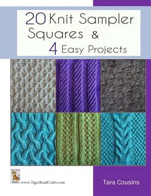 Book cover for 20 Knit Sampler Squares & 4 Easy Projects