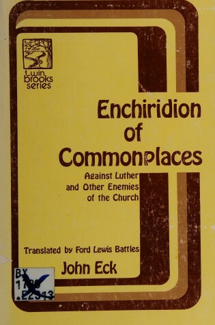 Cover of Enchiridion of Commonplaces Against Luther and Other Enemies of the Church