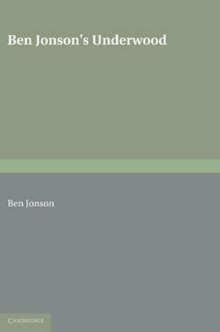 Cover of Ben Jonson's Underwoods