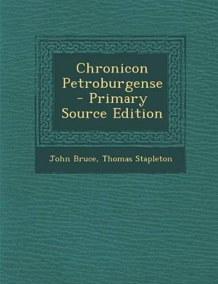 Book cover for Chronicon Petroburgense - Primary Source Edition