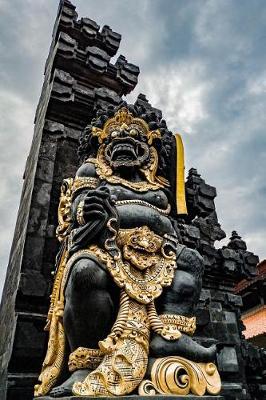 Book cover for Black and Gold Temple Statue in Bali Journal