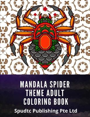 Book cover for Mandala Spider Theme Adult Coloring Book