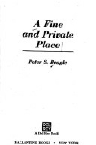 Cover of A Fine & Private Place