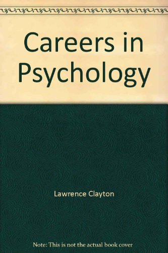 Book cover for Careers in Psychology