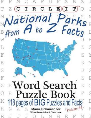 Book cover for Circle It, National Parks from A to Z Facts, Word Search, Puzzle Book