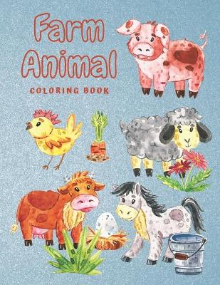 Book cover for Farm Animal Coloring Book