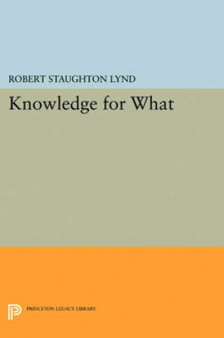 Cover of Knowledge for What