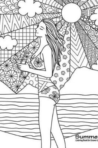 Cover of Summer Coloring Book for Grown-Ups 1