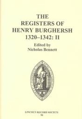 Book cover for The Registers of Henry Burghersh 1320-1342