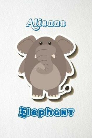 Cover of Alianna Elephant A5 Lined Notebook 110 Pages