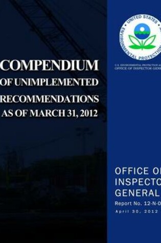 Cover of Compendium of Unimplemented Recommendations as of March 31, 2014