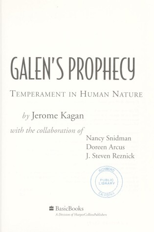 Cover of Galen's Prophecy