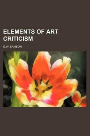 Cover of Elements of Art Criticism