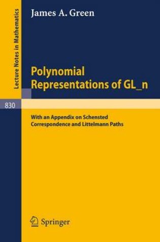 Cover of Polynomial Representations of Gl_n