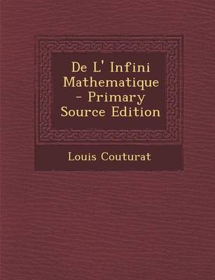 Book cover for de L' Infini Mathematique