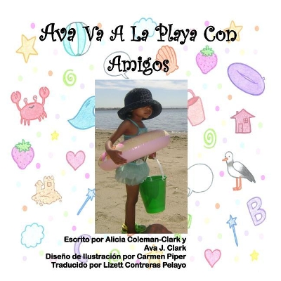 Book cover for Ava Goes to the Beach with Friends - Spanish Translation