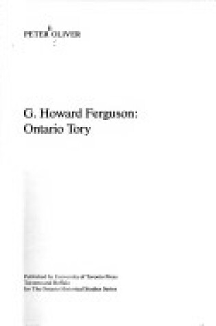 Cover of G.Howard Ferguson