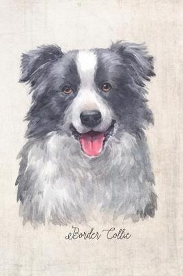Book cover for Border Collie Dog Portrait Notebook