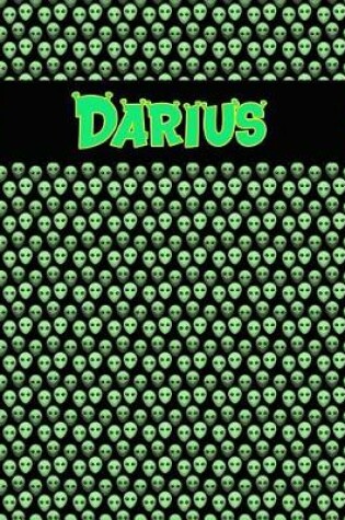 Cover of 120 Page Handwriting Practice Book with Green Alien Cover Darius