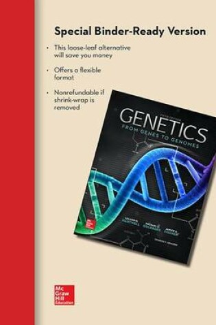 Cover of Loose Leaf Genetics: From Genes to Genomes with Connect Plus Access Card