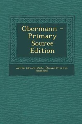 Cover of Obermann - Primary Source Edition