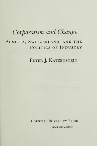 Cover of Corporatism and Change