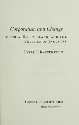 Cover of Corporatism and Change