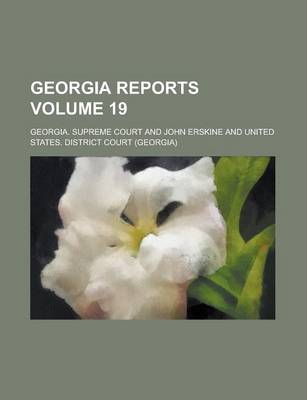 Book cover for Georgia Reports Volume 19