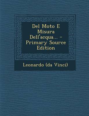 Book cover for del Moto E Misura Dell'acqua... - Primary Source Edition