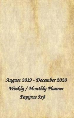 Cover of August 2019 - December 2020 Weekly / Monthly Planner Papyrus 5x8