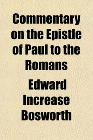 Cover of Commentary on the Epistle of Paul to the Romans