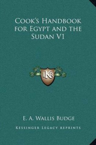 Cover of Cook's Handbook for Egypt and the Sudan V1