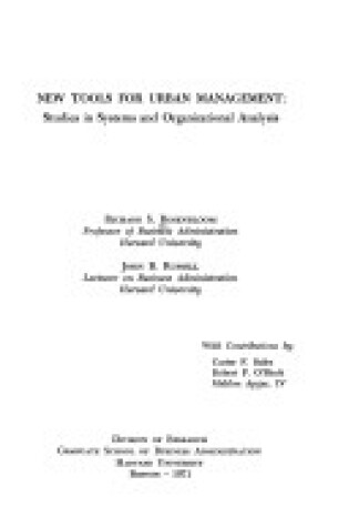 Cover of New Tools for Urban Management