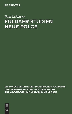 Book cover for Fuldaer Studien Neue Folge