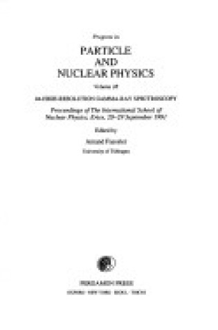 Cover of Progress in Particle and Nuclear Physics/28-1992