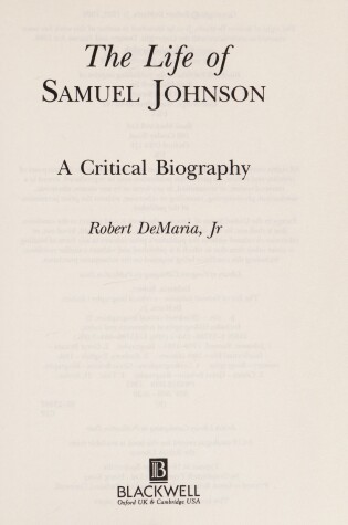 Cover of Life of Samuel Johnson