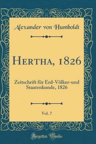 Cover of Hertha, 1826, Vol. 7