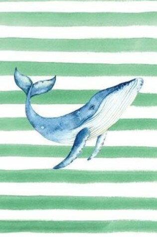Cover of Blue Whale Watercolor Stripe Journal, Blank Sketch Paper