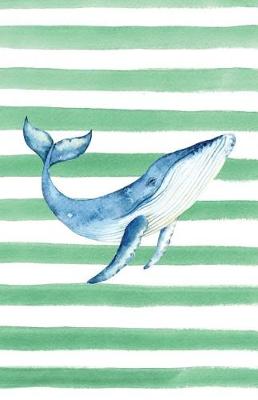 Book cover for Blue Whale Watercolor Stripe Journal, Blank Sketch Paper